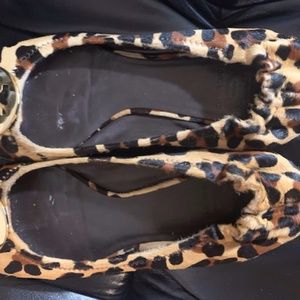 Tory Burch leopard ballerina shoe